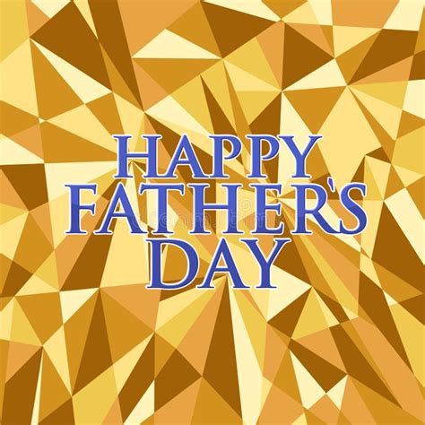 Happy Fathers Day Gold Abstract Background Stock Illustration