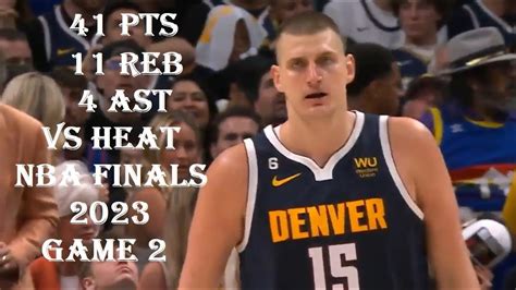 Nikola Jokic Pts Ast Reb Miami Heat Vs Denver Nuggets Nba