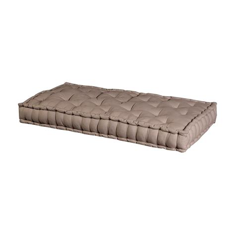 Matelas Pour Banquette En Coton X X Cm Taupe Velvet Maison Et