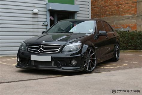 Mercedes C63 AMG On Gloss Graphite Vossen CVT Wheels Prestige Wheel