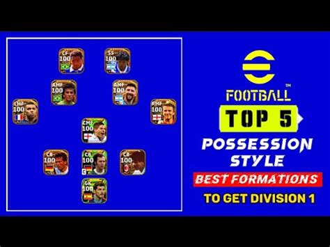 Top 5 Possession Style Best Formations In Efootball 2023 Mobile