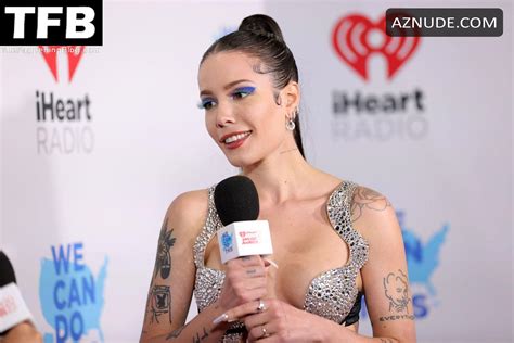 Halsey Sexy Seen Flaunting Her Hot Tits In A Revealing Outfit At The Iheartradio Music Awards In