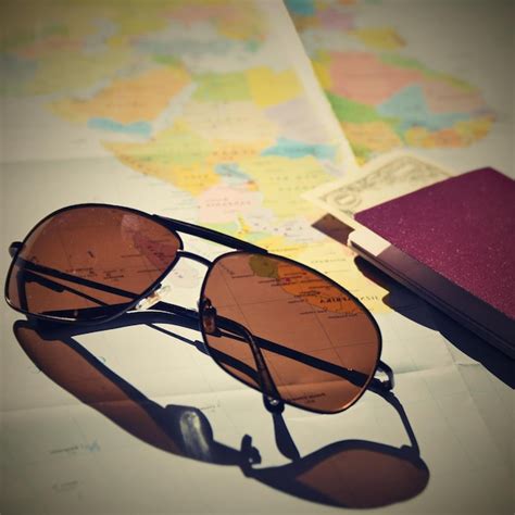 Premium Photo Beautiful Concept For Summer Travel Sunglasses With Passport Planning A Summer