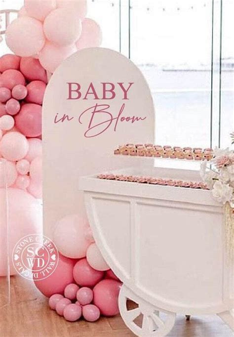 Baby In Bloom Baby Shower Gender Reveal Party Wall Decal