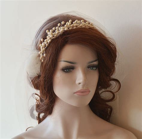 Pearl Wedding Headband Bridal Hair Piece Wedding Hair Vine Etsy