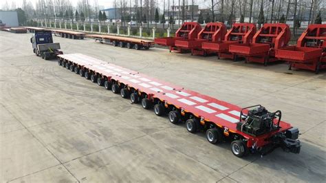 File Axles Lines Hydraulic Modular Trailers With Drawbaw