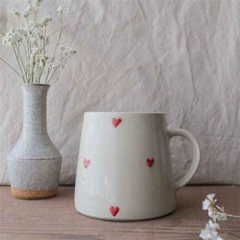 White heart mugs | Earth's Clay