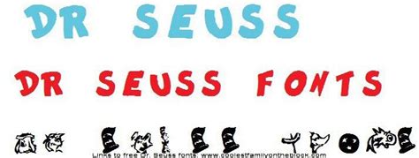 Free Dr Seuss Fonts Links Dr Seuss Font Dr Seuss Seuss