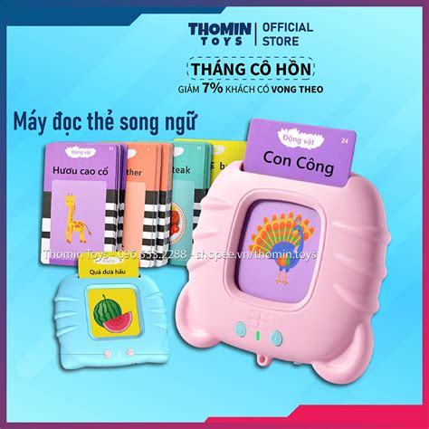 Máy đọc thẻ song ngữ anh việt flashcard tiếng anh cho bé