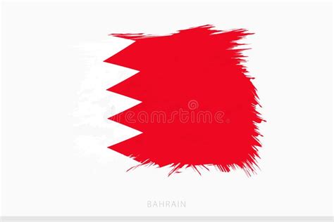 Grunge Flag Of Bahrain Vector Abstract Grunge Brushed Flag Of Bahrain