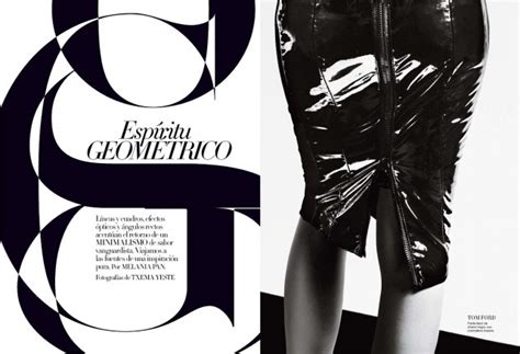 Ginta Lapina in Espíritu Geométrico by Txema Yeste for Harpers