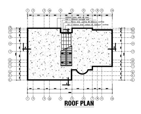 Roof plan of 23x14m apartment plan is given in this Autocad drawing ...