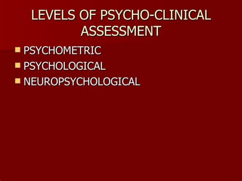 Systems Of Neuropsychological Assessment Ppt