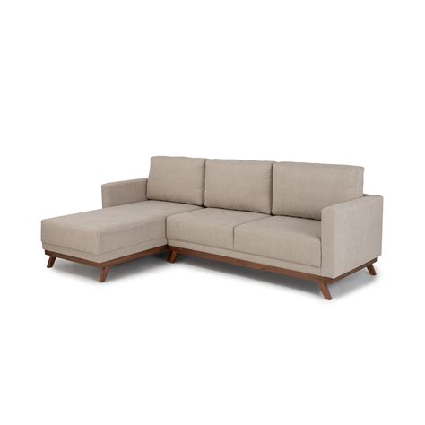 Rinconera Lion Tela Microfibra Chaise Izquierdo Beige