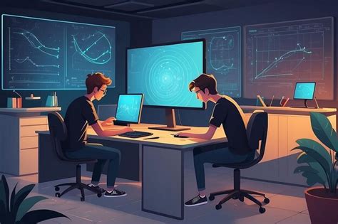 Premium Photo | Illustrate a scene with students using computer ...