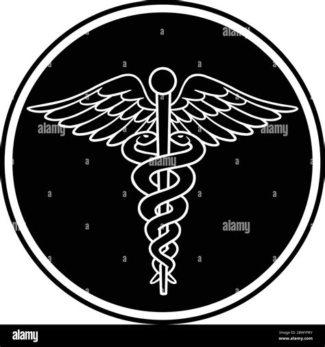 Caduceus Symbol- An Illustration of a Caduceus Symbol Stock Vector ...