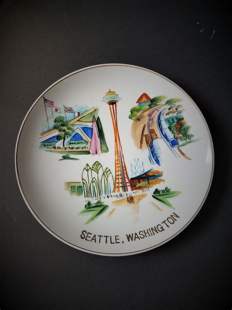 1960s Seattle Washington Souvenir Plate