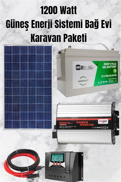 1200 WATT TV Aydınlatma Güneş Enerji Sistemi Paketi Bağ Evi Ve Karavan