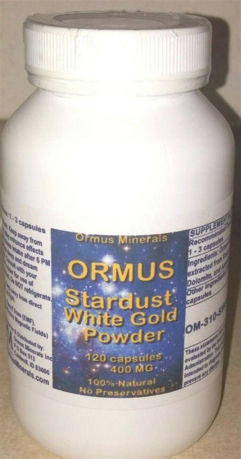 Monatomic White Powder Gold Ormus 240 Capsules Energy Immune | Etsy