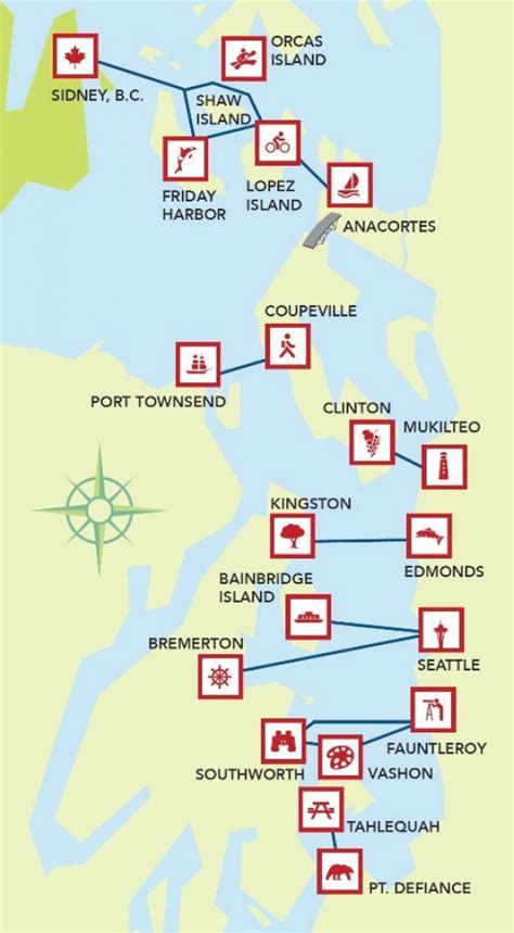 Washington State Ferries Map - Printable Map