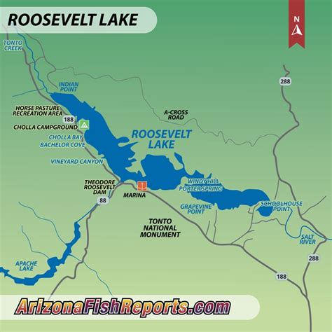 Roosevelt Lake Fish Reports And Map