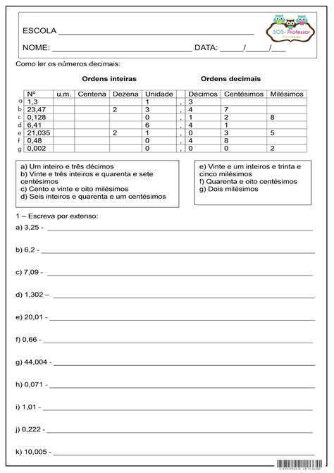 Leitura E Escrita De N Meros Revoeduca