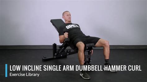 Low Incline Single Arm Dumbbell Hammer Curl Opex Exercise Library