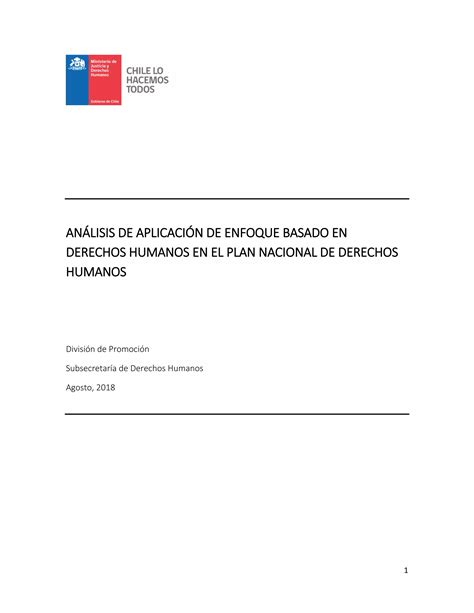 Analisis De Aplicacion De Enfoque Basado En Derechos Humanos En El Pndh