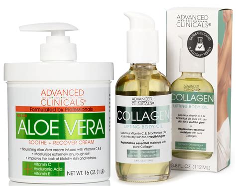 Advanced Clinicals Aloe Vera Skin Repair Cream Collagen