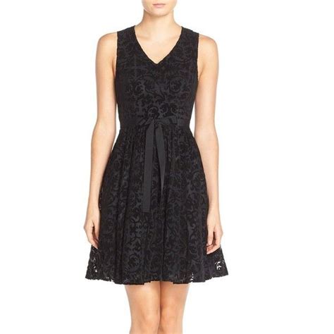 Plenty By Tracy Reese Alaine Flocked Netting Fit Flare Dress