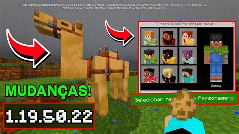 Minecraft Pe 1 19 50 22 Novas MudanÇas Nos Camelos Paridades E