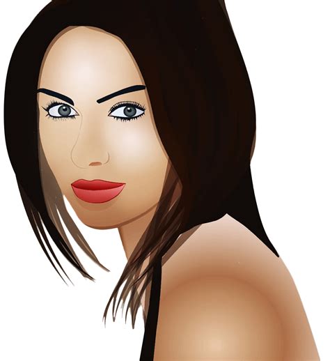 Realistic Womans Portrait Clip Art Image Clipsafari