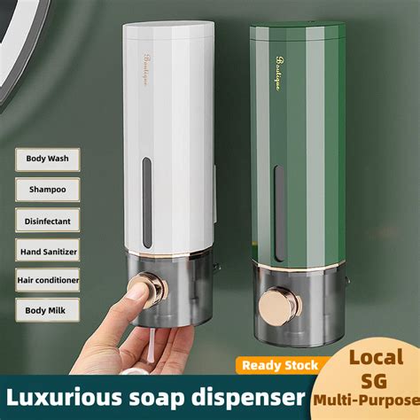 【SG Local】Soap dispenser wall-mounted push-type soap dispenser ...