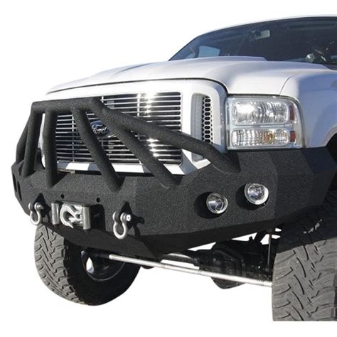 Iron Bull Bumpers® Ford F 250 1980 Full Width Black Front Winch Hd Bumper With Sniper 6 Guard