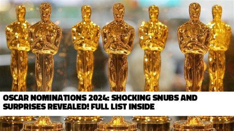 Oscar Nominations 2024 Shocking Snubs And Surprises Revealed Full