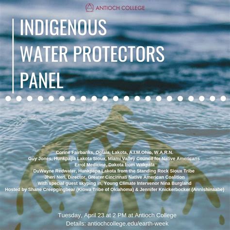 WADE IN Antioch College Hosts Indigenous Water Protectors Antioch