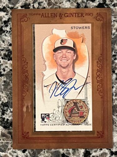 Topps Allen And Ginter Kyle Stowers Rc Framed Mini Autographs