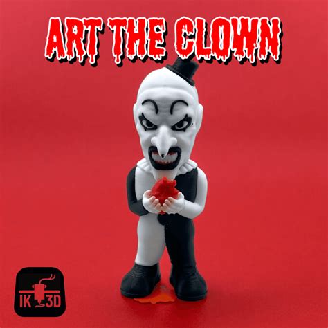 Art The Clow Holding Heart Horror Mini 3mf Included 3d Model By