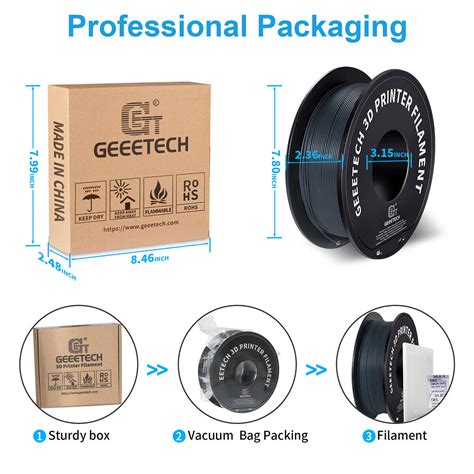 Geeetech Filament Matte PLA Blue 1 75mm 1kg Roll Easy To Print