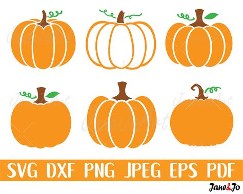 Leaves Svg Autumn Svg Silhouette Cameo Png Pumpkin Clipart Fall Cut