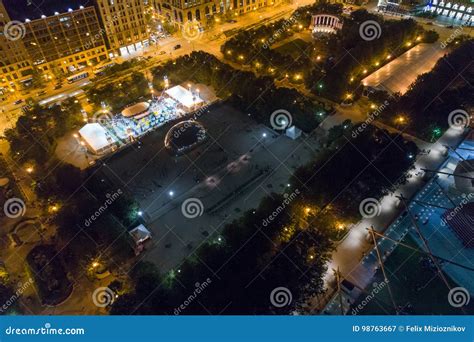 Aerial Night Image Cloud Gate Chicago Editorial Photography - Image of ...