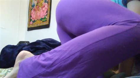 Do You Have An Ass Too Onlyfans PAWG Shows Off Floppy Ass In Purple Tights