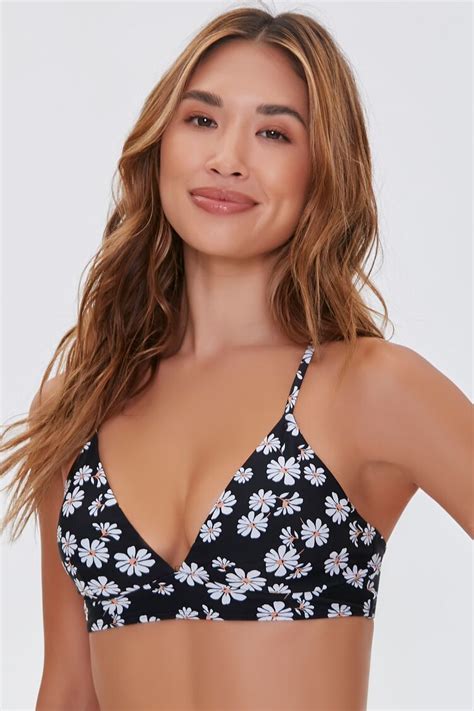 Floral Print Bikini Top