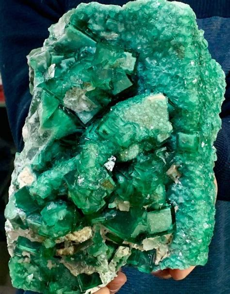 GRANDE Fluorite Cubica Verde Su Matrix 21414590 Mm Catawiki