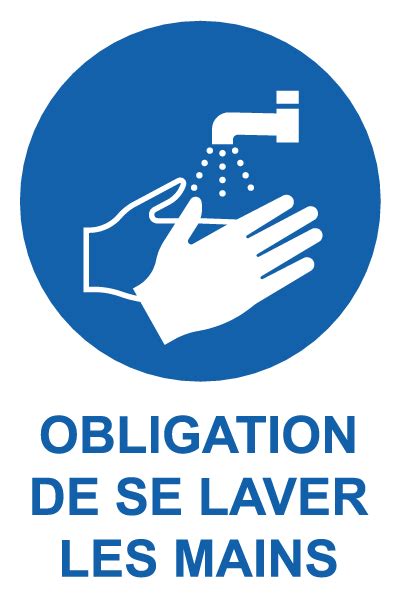 Obligation De Se Laver Les Mains M827 étiquettes Et Panneaux D