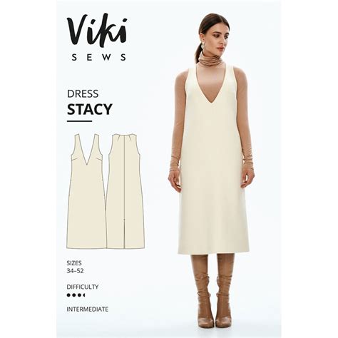 Stacy Dress Viki Sews Sewing Pattern Size Sew Essential