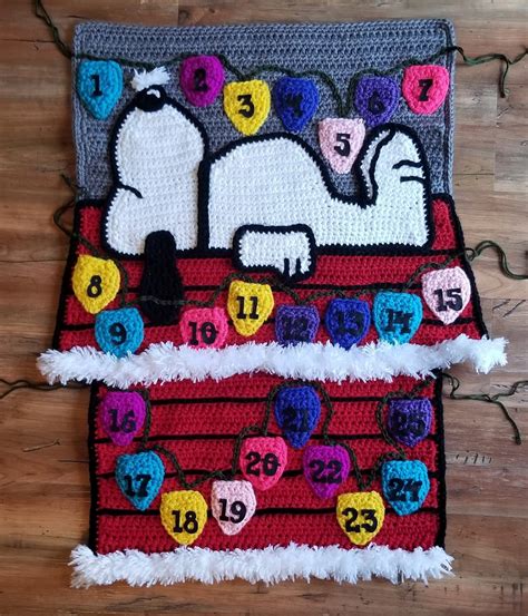 Free Crochet Advent Calender Pattern Snoopy Crochetverse