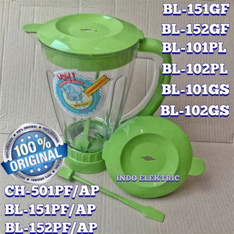 Jual Blender Gelas Jus Miyako Original Liter Warna Hijau Shopee