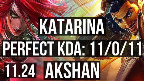 KATARINA Vs AKSHAN MID 11 0 11 Legendary 300 Games EUW Master