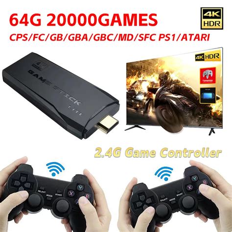 Console De Jeu Vid O Sans Fil M8 Manette R Tro Compatible HDMI PS1 GBA